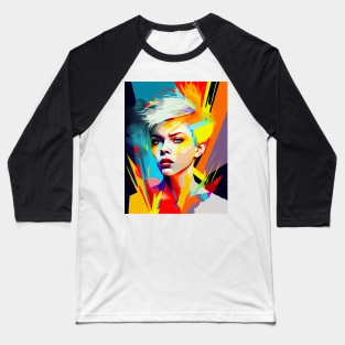 Modern woman in pop-art style portait Baseball T-Shirt